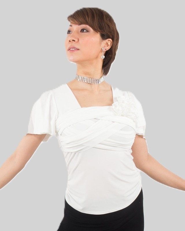 ねじりデザインカットソー　サイズ：F