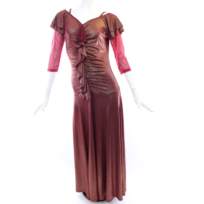 メタリック調スタンダードワンピース　サイズ：L