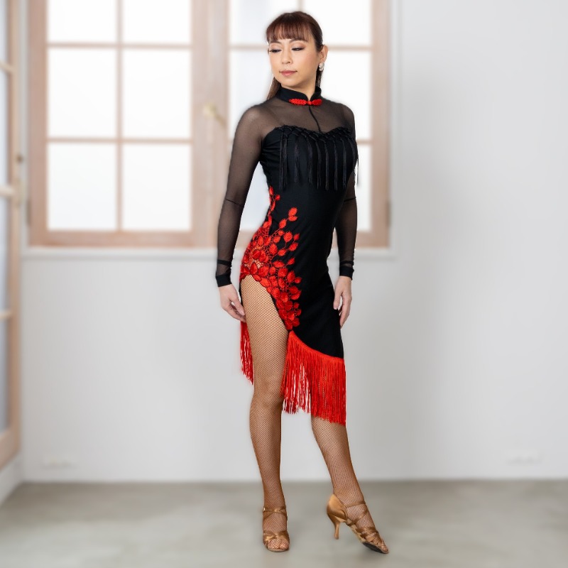 チャイナ風ラテンワンピース　サイズ：M