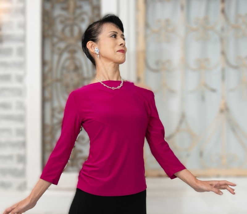 ショルダーデザイントップス サイズ:M