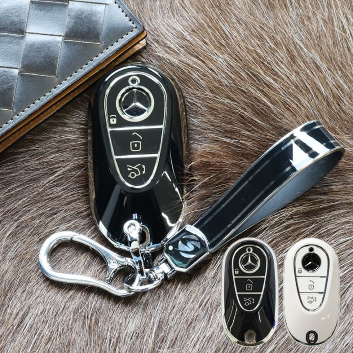 メルセデスベンツ スマートキーケース キーケース 新型 GLC Cクラス Eクラス Sクラス SL 高級 キーカバー ブラック ホワイト