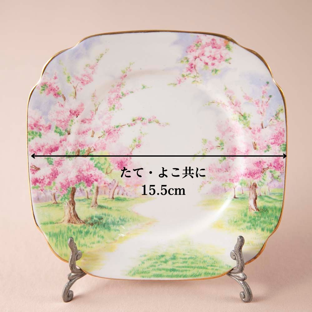 【SOLD OUT】ロイヤルアルバート Royal Albert ブロッサムタイム 桜柄  ケーキプレート 大プレート