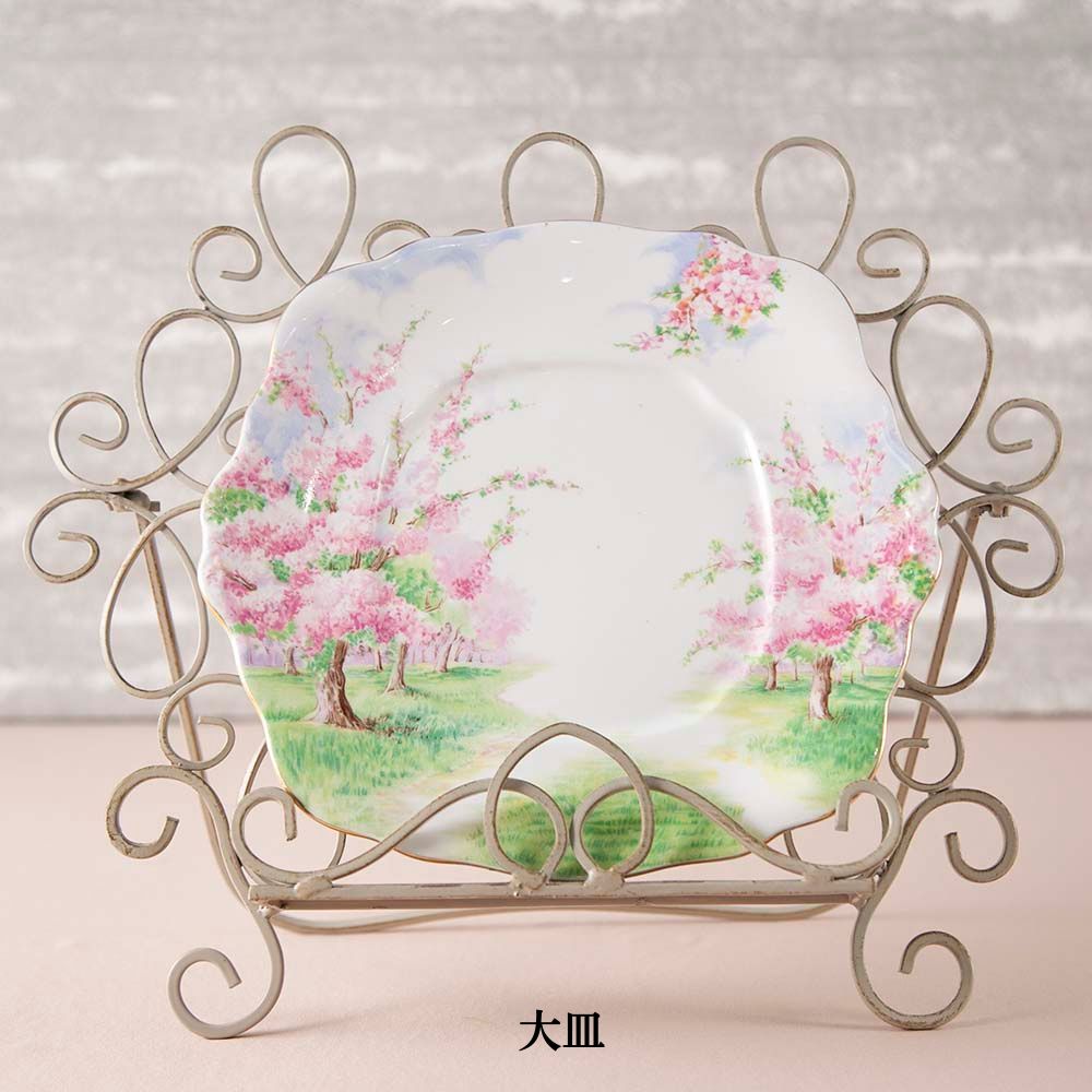 【SOLD OUT】ロイヤルアルバート Royal Albert ブロッサムタイム 桜柄  ケーキプレート 大プレート