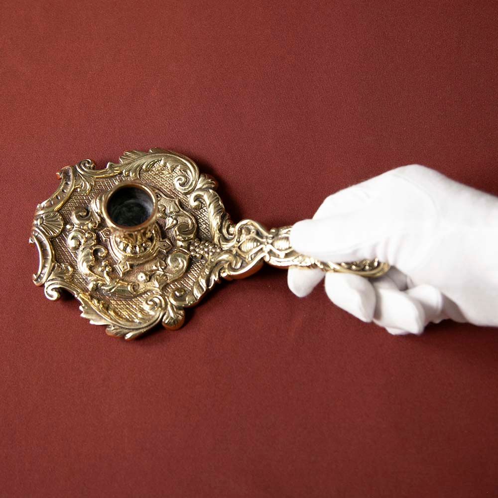 アンティーク イギリスで買い付けた 真鍮製 チャンバースティック キャンドルホルダー