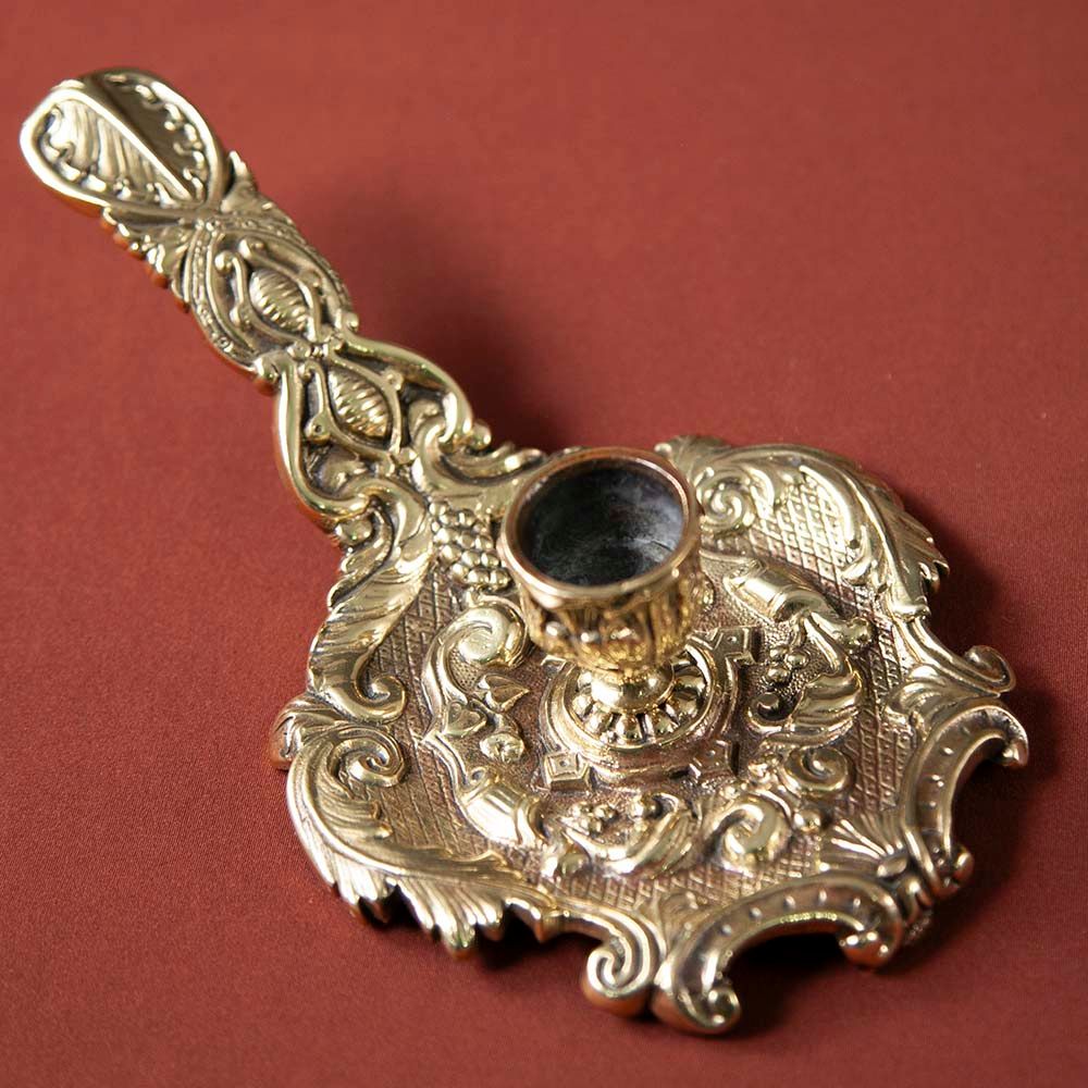 アンティーク イギリスで買い付けた 真鍮製 チャンバースティック キャンドルホルダー