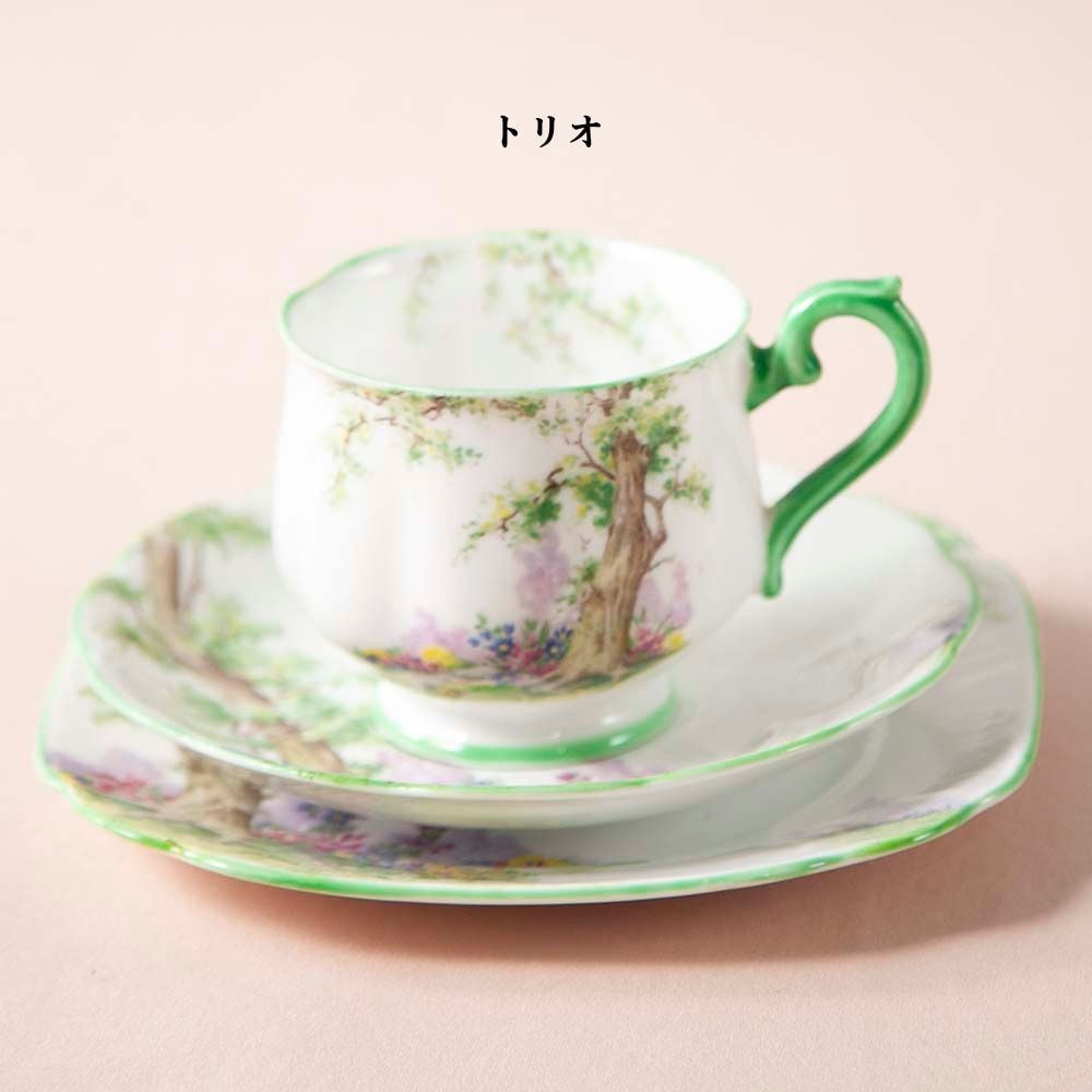 【2026年新規買い付け品 】ロイヤルアルバート Royal Albert グリーンウッドツリーGREENWOOD TREE トリオ BBプレート シュガーポット＆ミルクポット