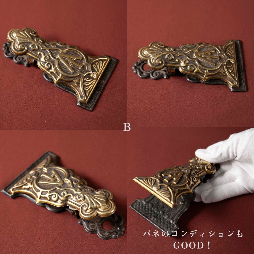 【新着商品】アンティーク イギリスで買い付けた MERRY PHIPSON & PARKER製 真ちゅう製 LETTER（ペーパー）クリップ