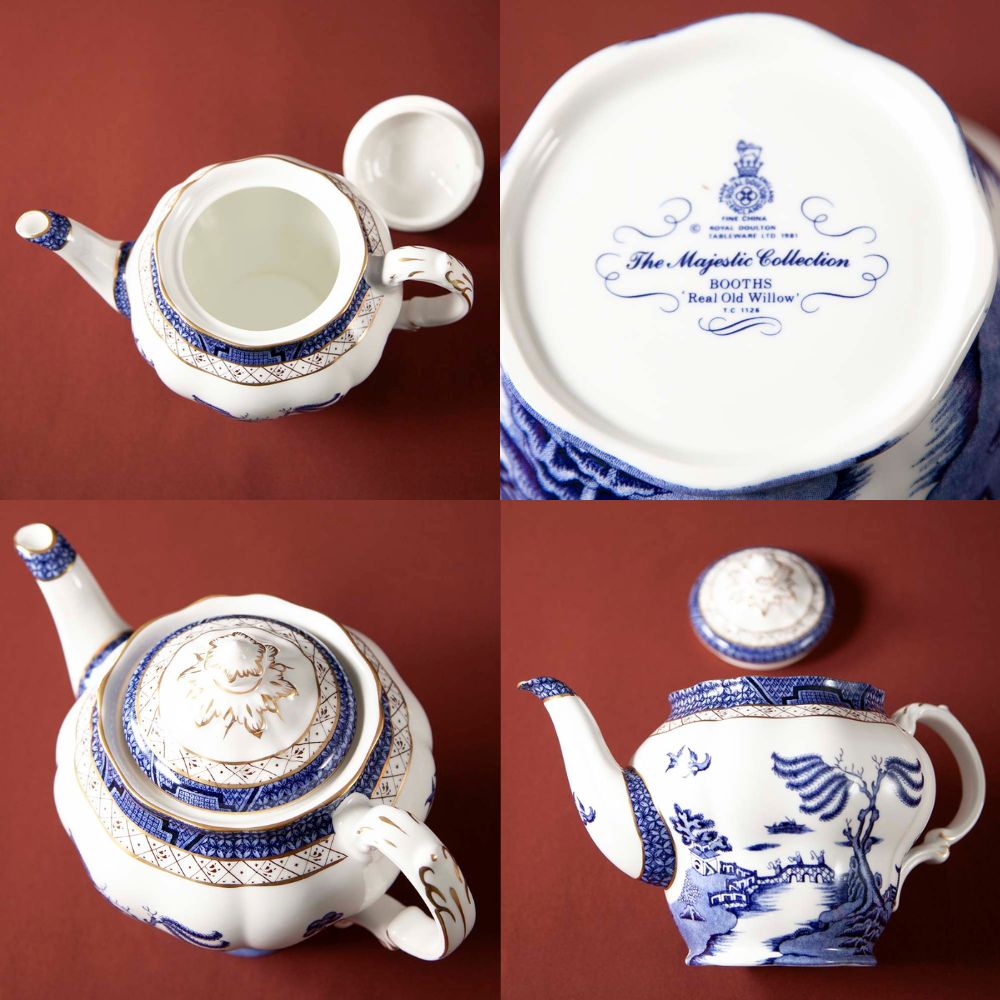 【新着商品】アンティーク イギリスで買い付けた ロイヤルドルトン　ブース The Majestic Collection ブース リアルオールド ウィロー