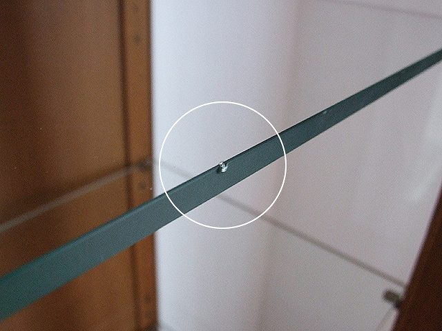 アンティーク イギリスで買い付けた 彫刻の鍵付き ガラスディプレイキャビネット