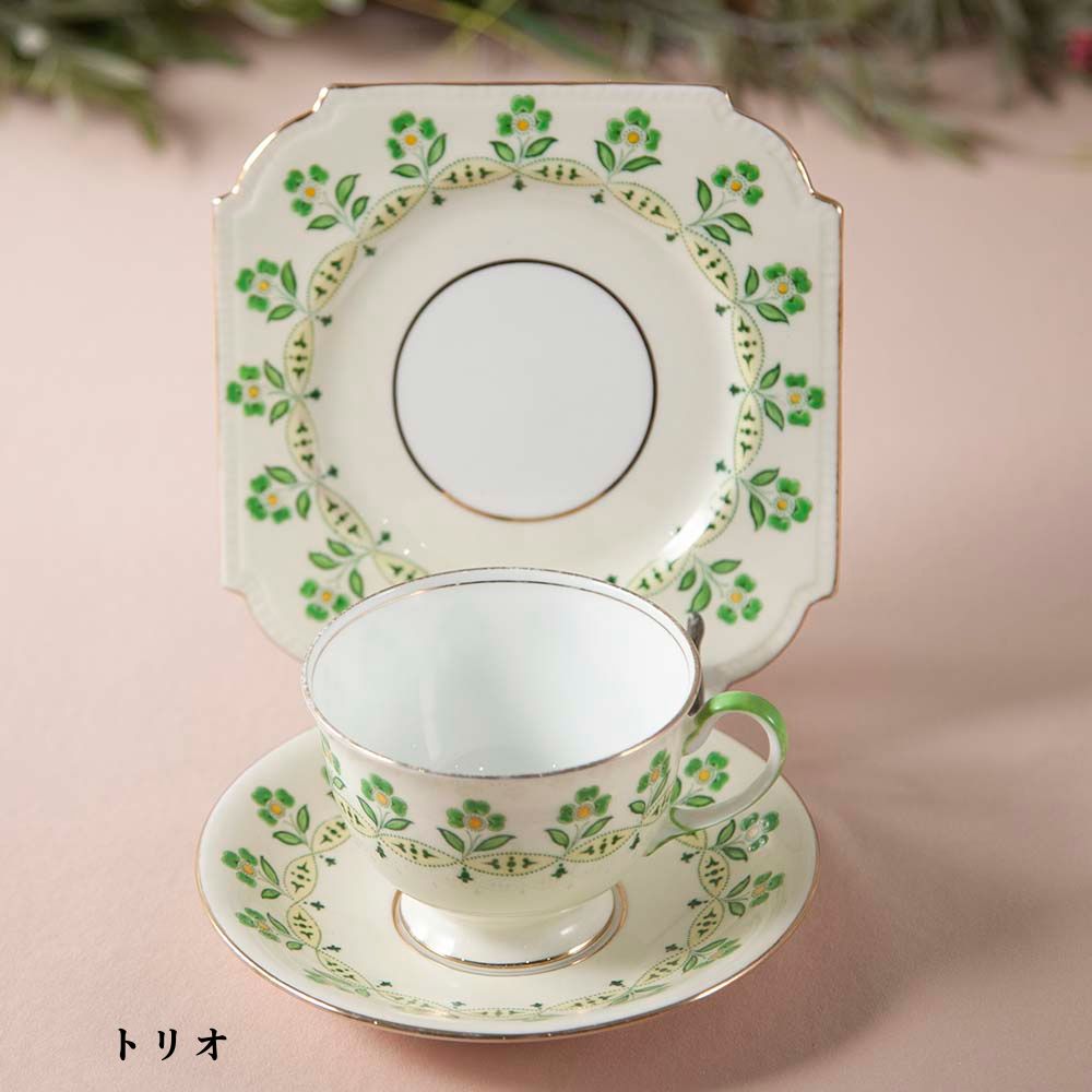 【2026年新規買い付け品】アンティーク イギリスで買い付けた AYNSLEY エインズレイ 食器3点セット BBプレート トリオ