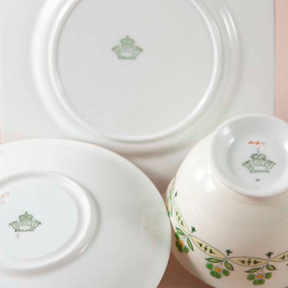 【2026年新規買い付け品】アンティーク イギリスで買い付けた AYNSLEY エインズレイ 食器3点セット BBプレート トリオ