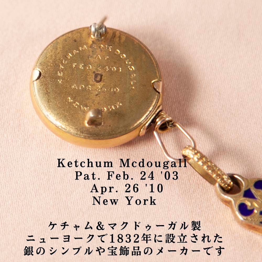 【新着商品】アンティーク イギリスで買い付けた Ketchum Mcdougall ケチャム&マクドゥーガル社製 丸いレンズ ロニェット(拡大鏡・ルーペ)シニアグラス
