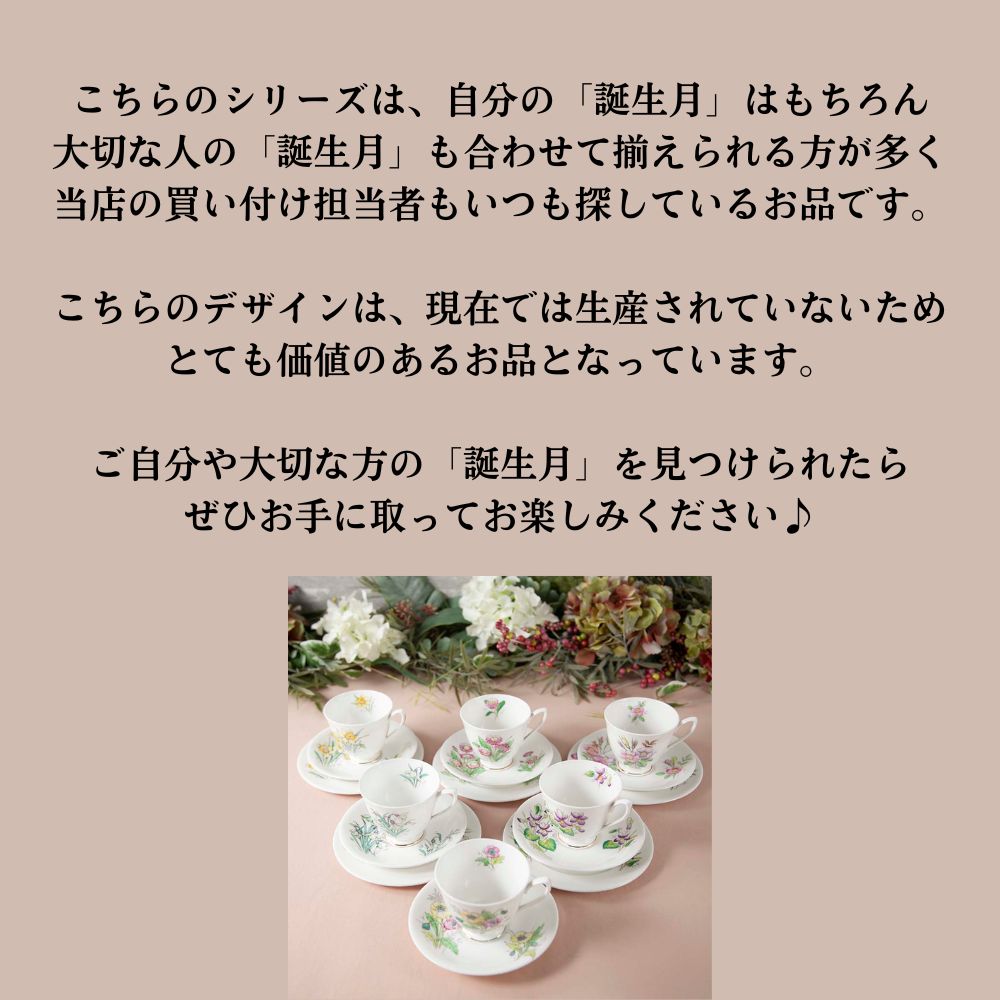 【2026年新規買い付け品】ロイヤルアルバート Royal Albert 誕生月のお花を描いた「FLOWER OF THE MONTH」シリーズ