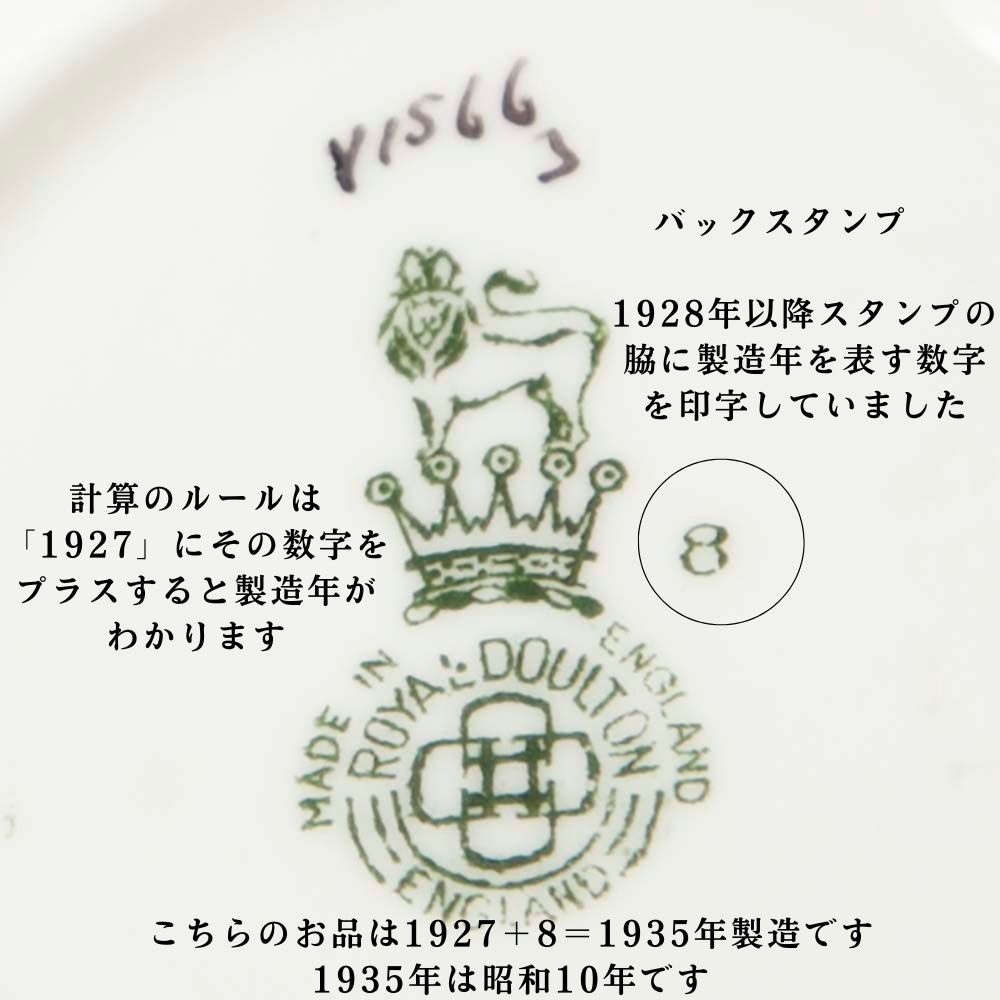 【2026年新規買い付け品】アンティーク イギリスで買い付けた ロイヤルドルトン 1935年製の「ワイルドフラワー」シリーズ