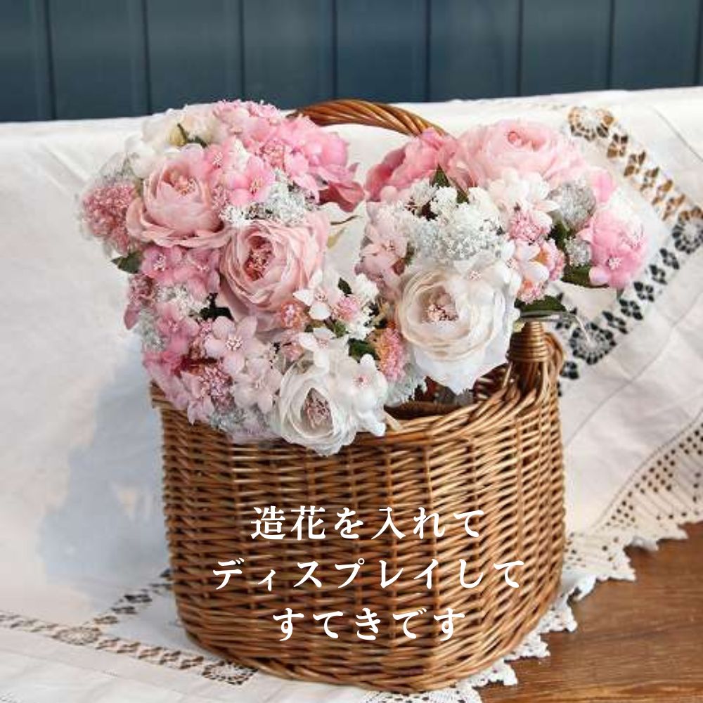 アンティーク イギリスで買い付けた 4つのコンパートメント ボトルを入れていた 籐製のバスケット