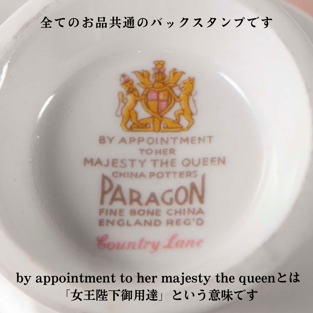 ヴィンテージ イギリスで買い付けた PARAGON パラゴン カントリーレーン ティーポット コーヒーポット カップ＆ソーサー ケーキ皿 トリオ