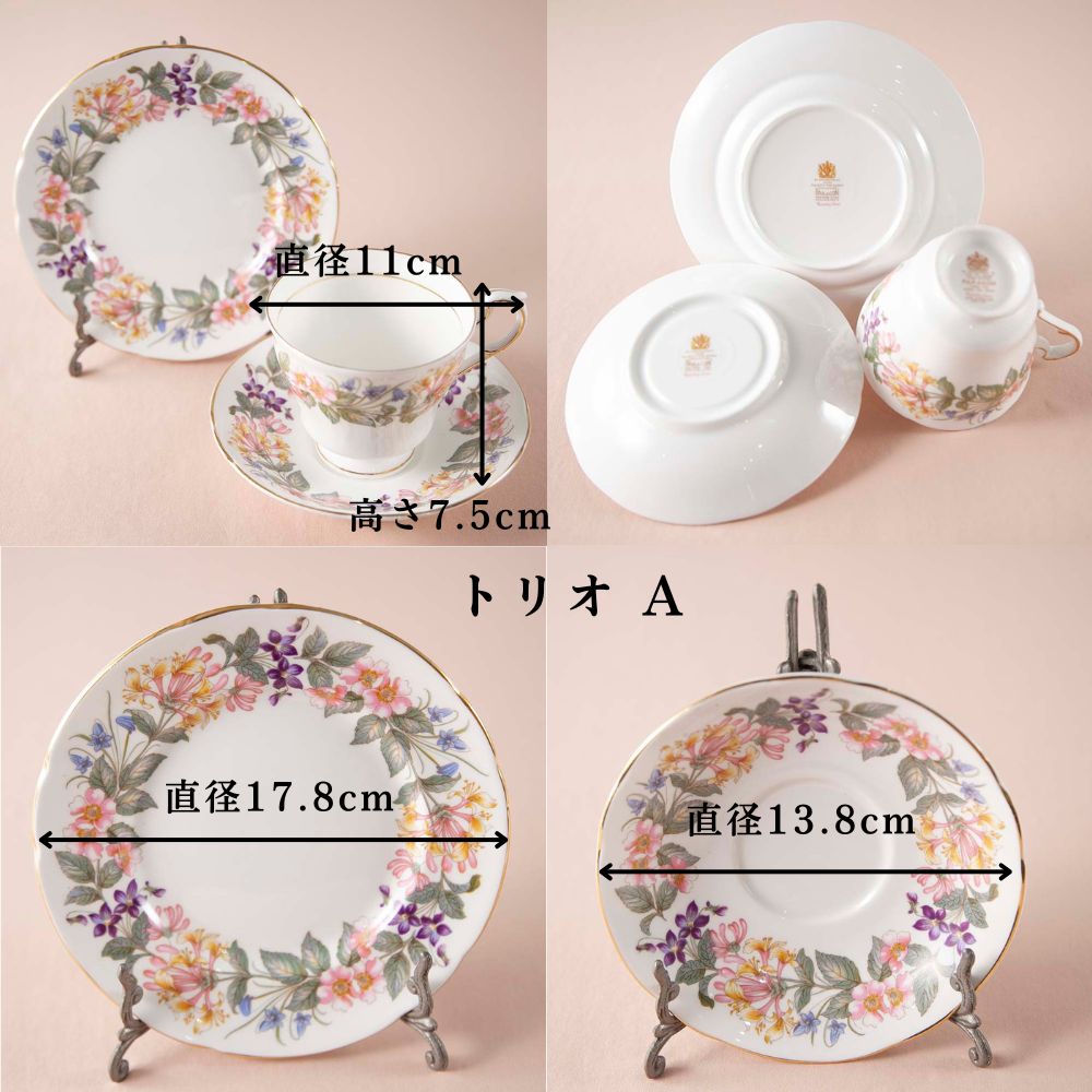 ヴィンテージ イギリスで買い付けた PARAGON パラゴン カントリーレーン ティーポット コーヒーポット カップ＆ソーサー ケーキ皿 トリオ