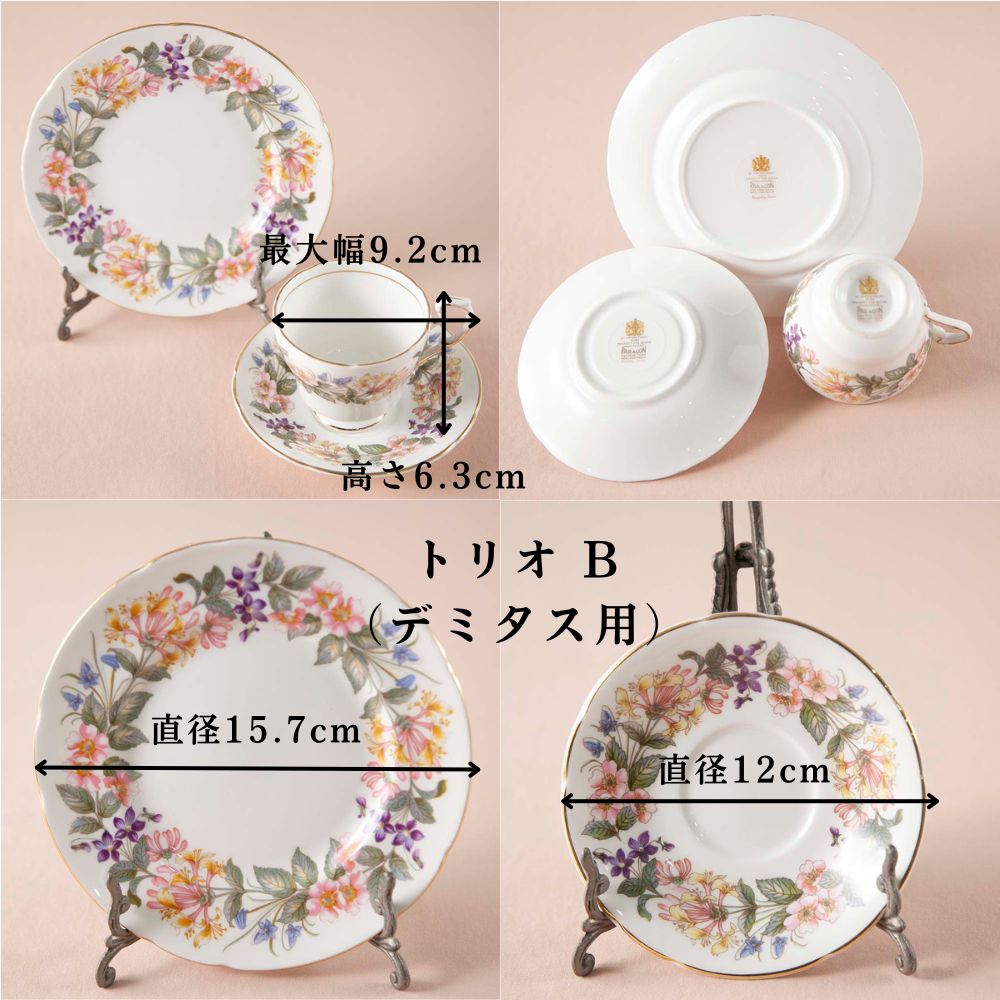 ヴィンテージ イギリスで買い付けた PARAGON パラゴン カントリーレーン ティーポット コーヒーポット カップ＆ソーサー ケーキ皿 トリオ