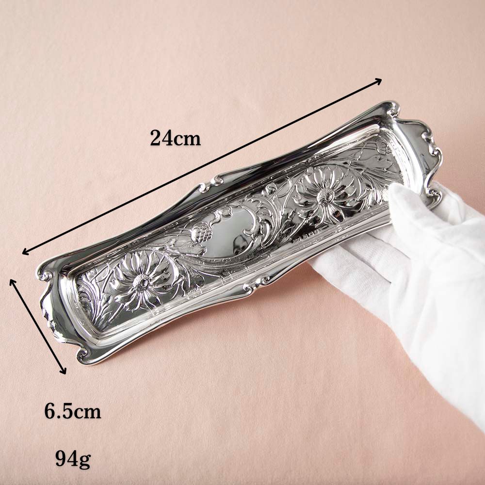 【新着商品】アンティーク イギリスで買い付けた 1906年製 バーミンガム製 Henry Matthews スターリングシルバー ペントレイ