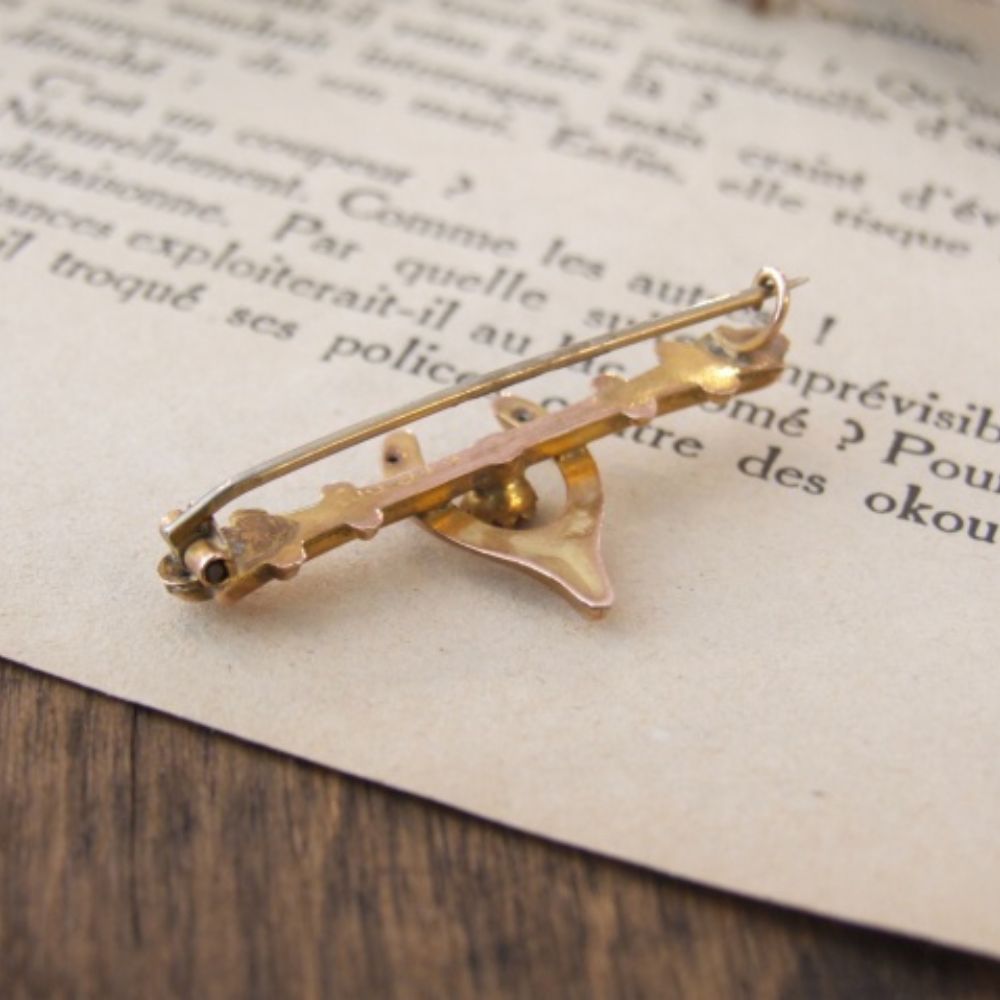 アンティーク　幸運を呼ぶ ラッキーアイテム ウィッシュボーン ブローチ