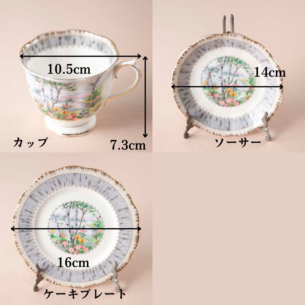 【新着商品】ロイヤルアルバート Royal Albert シルバーバーチ 白樺 トリオ