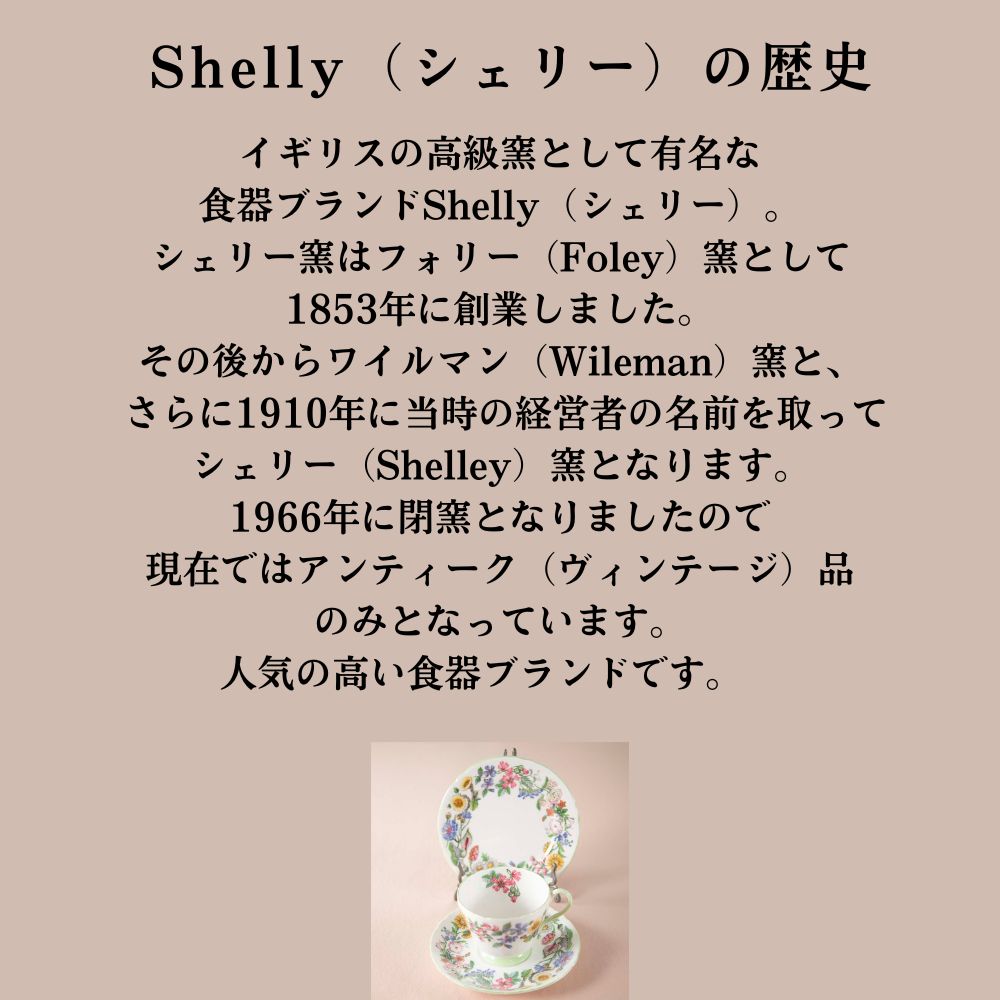 【新着商品】ヴィンテージ イギリスで買い付けた Shelly シェリー Hedgerow ヘッジロウ トリオ