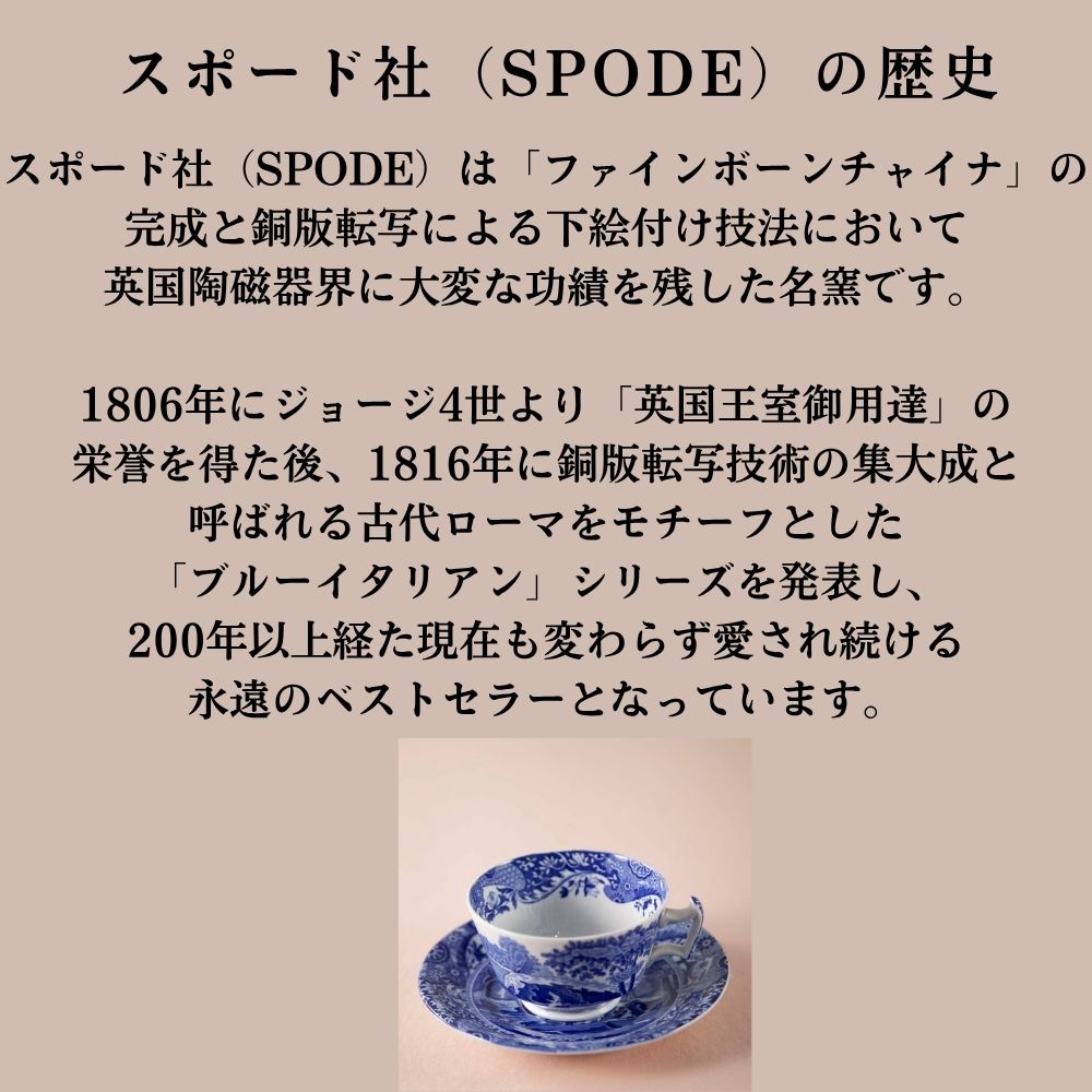 【新着商品】ヴィンテージ イギリスで買い付けた スポード Spode イタリアン Italian コープランド COPELAND バックスタンプ