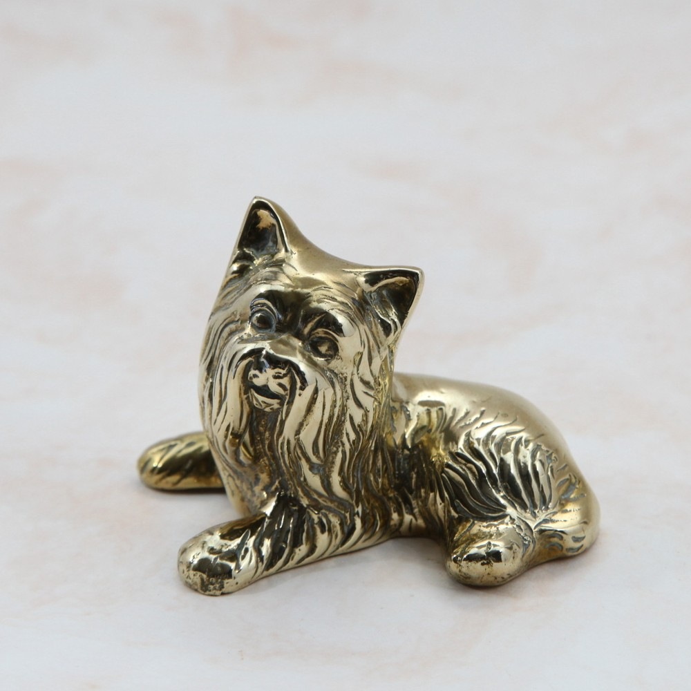 アンティーク イギリスで買い付けた ペーパーウェイトにもおすすめ 真鍮製 犬の置物