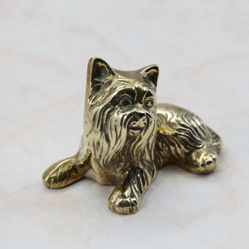 アンティーク イギリスで買い付けた ペーパーウェイトにもおすすめ 真鍮製 犬の置物
