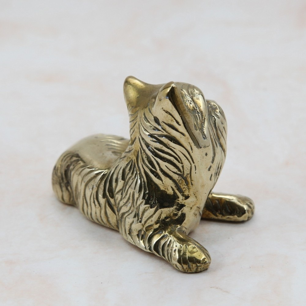アンティーク イギリスで買い付けた ペーパーウェイトにもおすすめ 真鍮製 犬の置物
