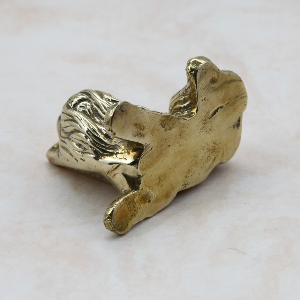アンティーク イギリスで買い付けた ペーパーウェイトにもおすすめ 真鍮製 犬の置物