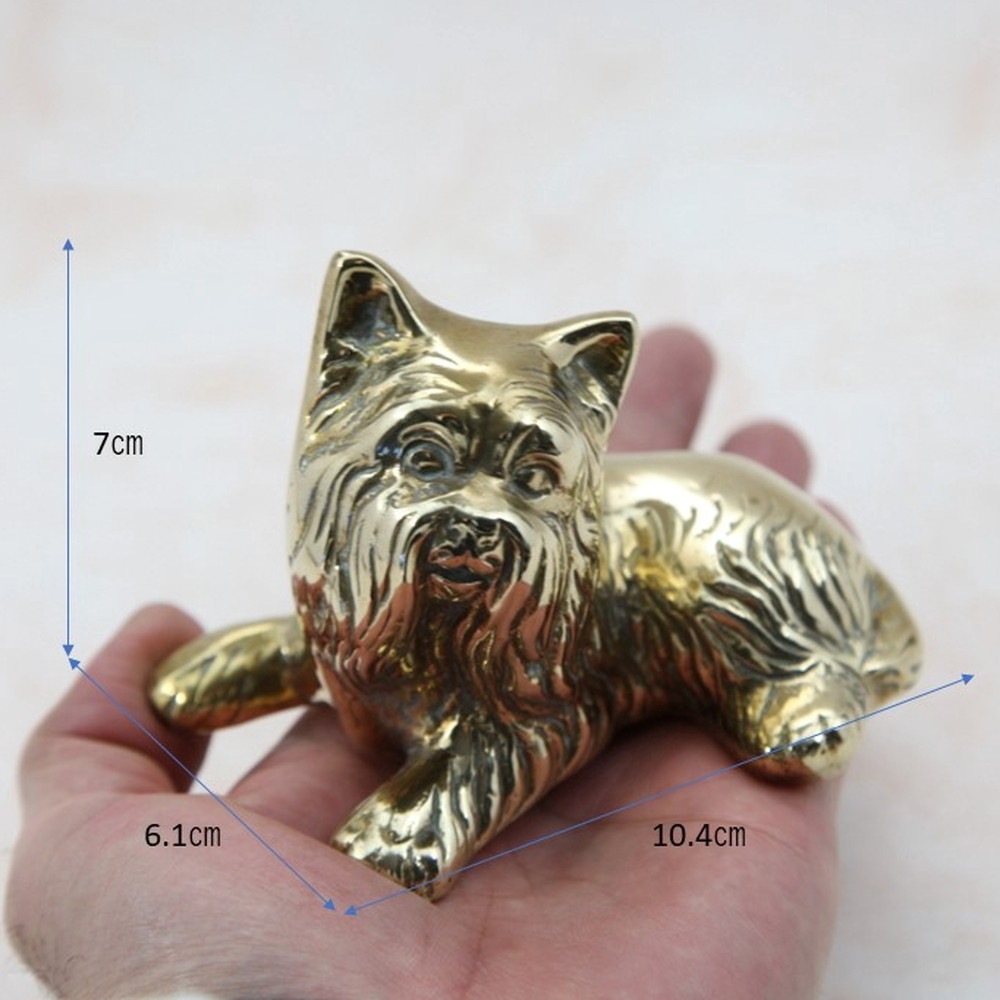 アンティーク イギリスで買い付けた ペーパーウェイトにもおすすめ 真鍮製 犬の置物