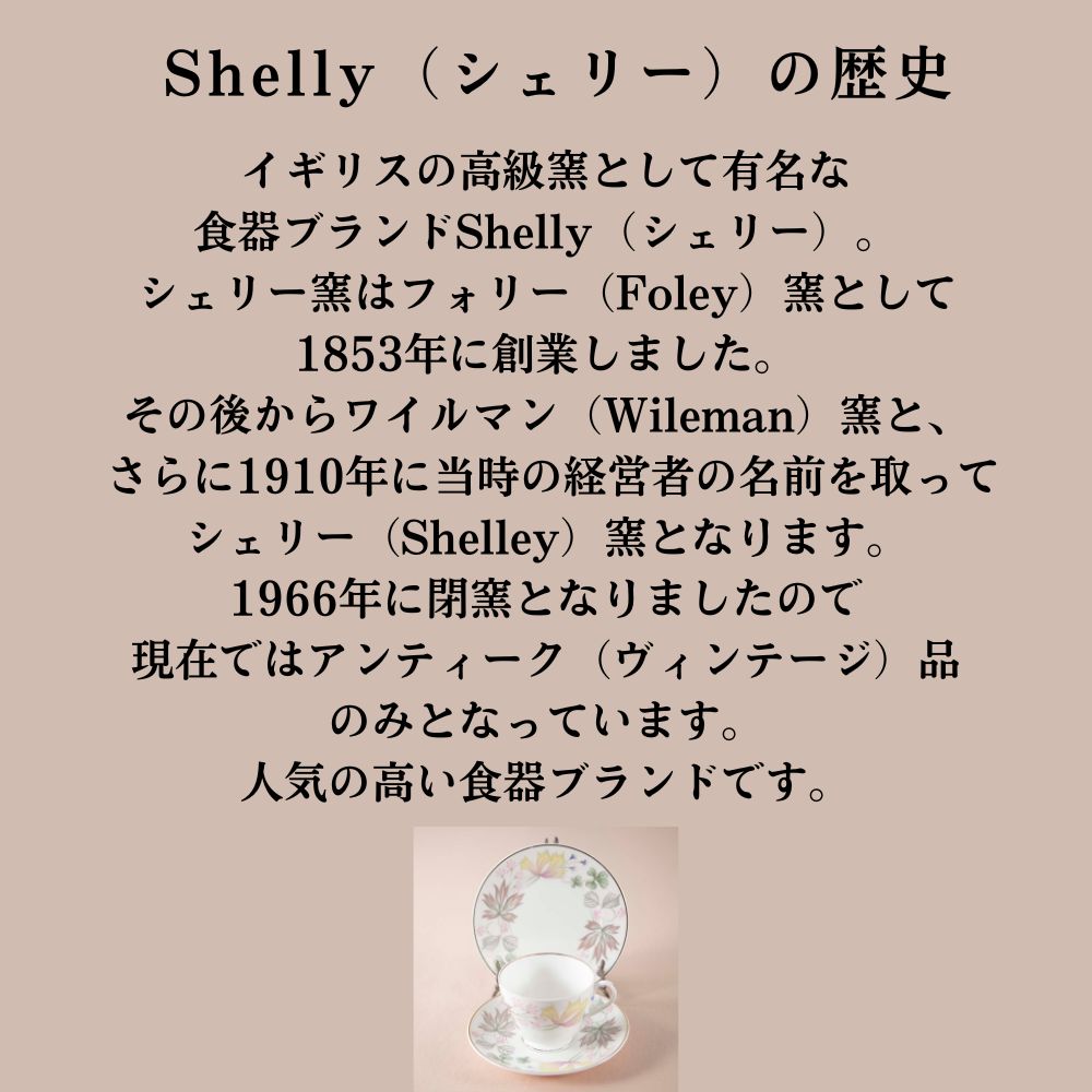 ヴィンテージ イギリスで買い付けたShelly シェリー コロンバイン columbine トリオ