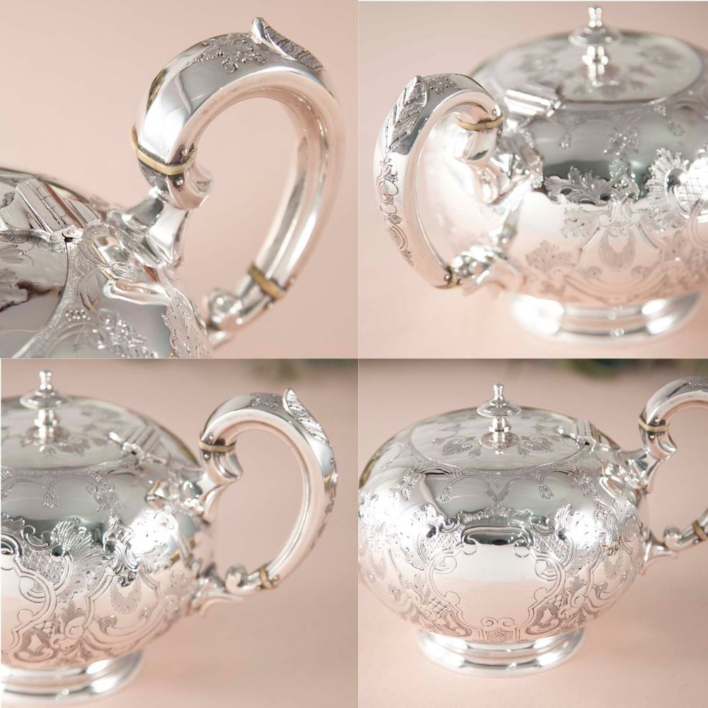 【新着商品】アンティーク　イギリスで買い付けた ヴィクトリア時代 シルバープレート ティーポット