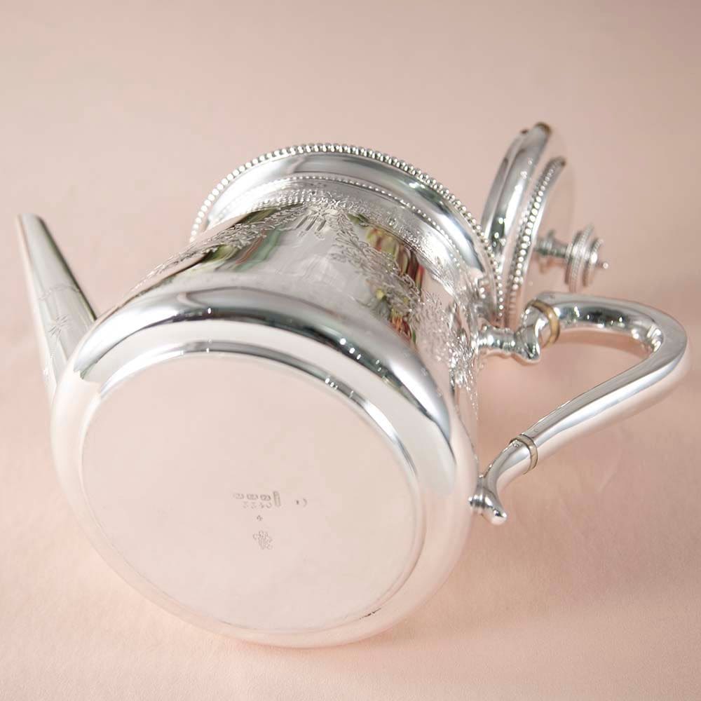 【新着商品】アンティーク　イギリスで買い付けた ヴィクトリア時代 シルバープレート トップアップ用 ポット