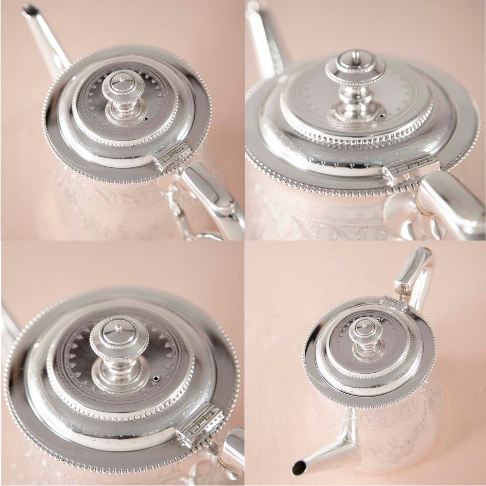 【新着商品】アンティーク　イギリスで買い付けた ヴィクトリア時代 シルバープレート トップアップ用 ポット