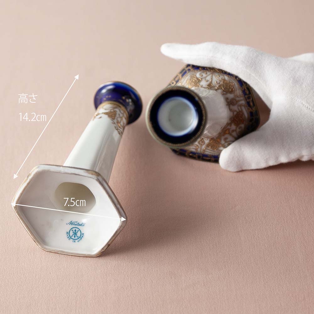 アンティーク イギリスで買い付けた 白磁に深い藍色 金の装飾が美しい オールドノリタケ ドレッサーセット