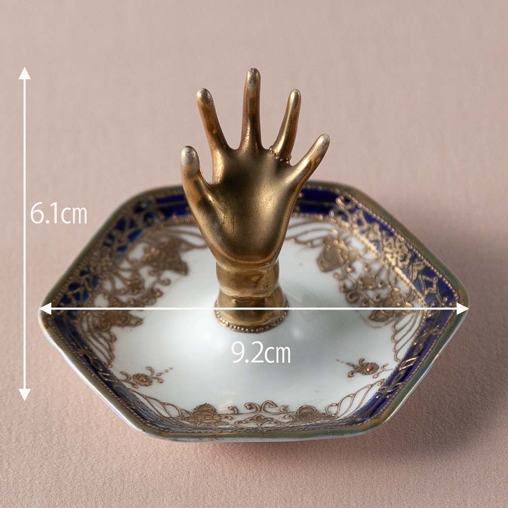 アンティーク イギリスで買い付けた 白磁に深い藍色 金の装飾が美しい オールドノリタケ ドレッサーセット