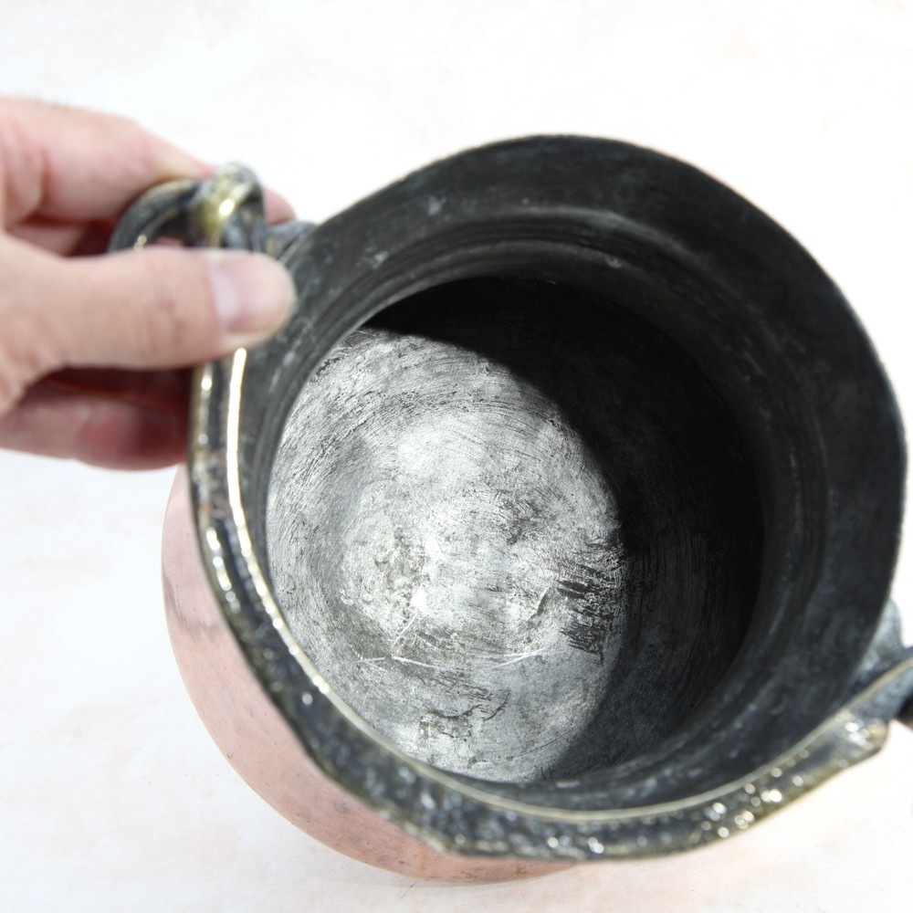 アンティーク イギリスで買い付けた 真鍮製のハンドル付き 銅製（COPPER） バケツのような プランターポット