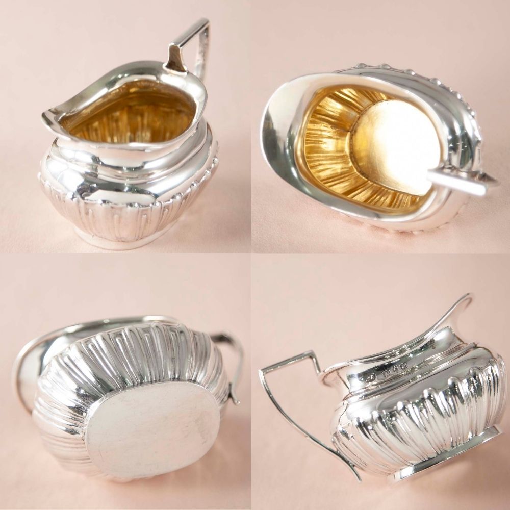 【新着商品】アンティーク イギリスで買い付けた ヴィクトリア時代 スターリングシルバー ティーポット ミルクポット シュガーポット 3点セット