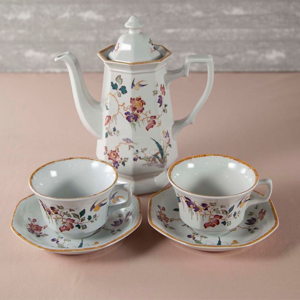 【新着商品】ヴィンテージ イギリスで買い付けた WEDGWOOD ウェッジウッド デボン・ローズ ジョージタウンコレクション コーヒーポット カップ＆ソーサー