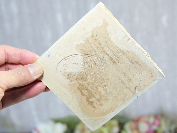 アンティーク フランスで買い付けた DIYにおすすめ コースターや鍋敷きプランター置きにもぴったりなタイル