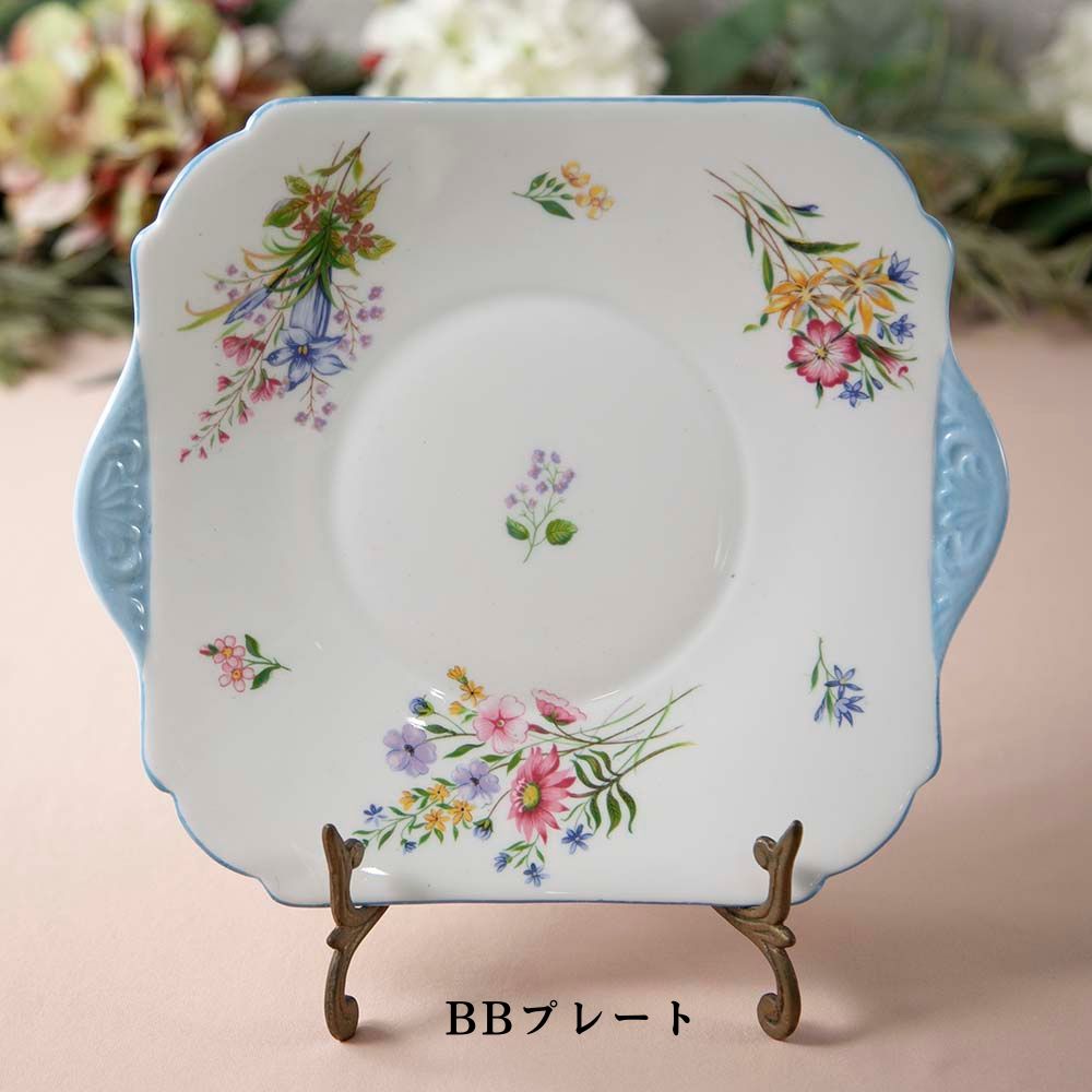 【2026年 新規買い付け品】ヴィンテージ イギリスで買い付けたShelly シェリー Wild Flower ワイルドフラワーシリーズ トリオ BBプレート