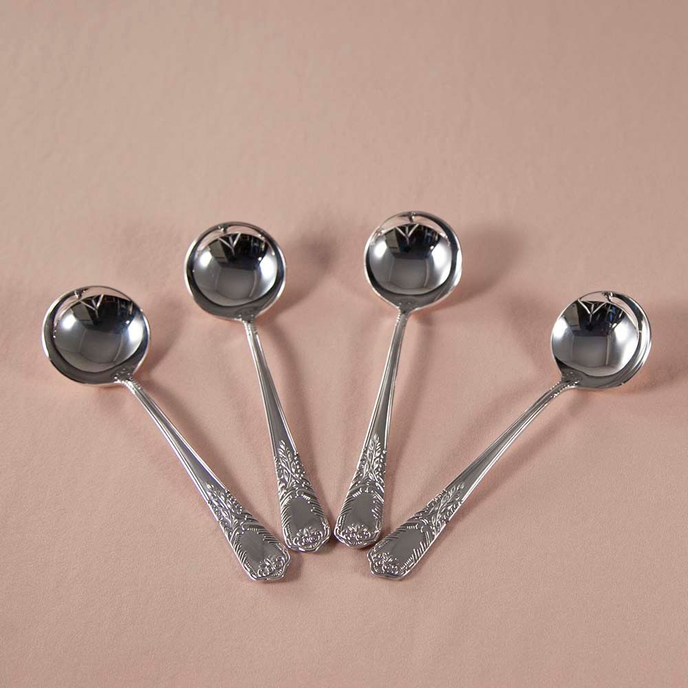 【6本・4本セット】スプーン スープ用 ヴィンテージ 食卓 テーブルウェア カトラリー