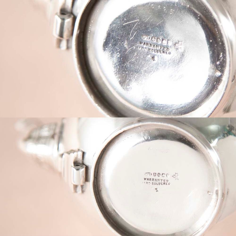 アンティーク イギリスで買い付けた ヴィクトリア時代 1850年～1880年 シルバープレートウォーマー付き ケトル