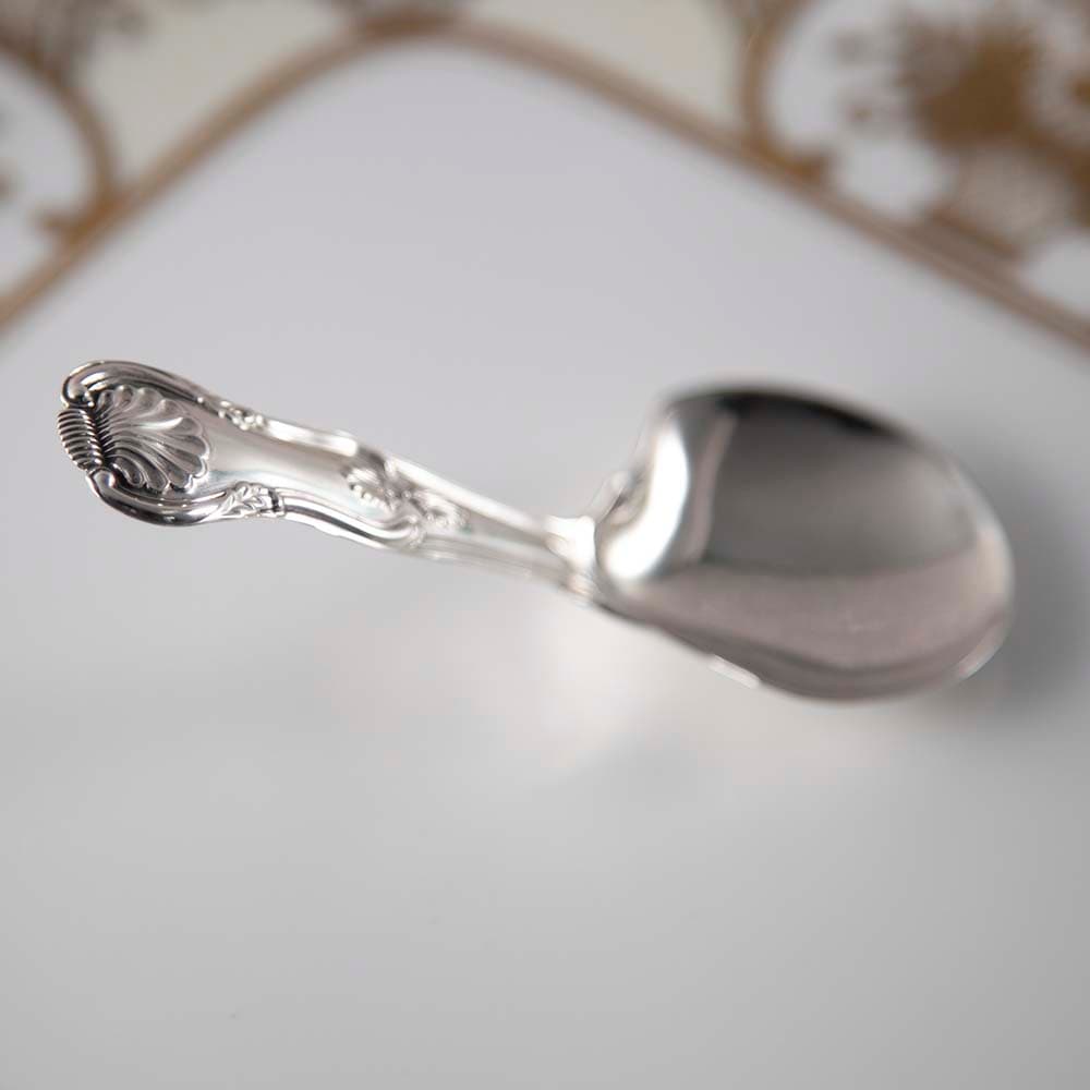 アンティーク イギリスで買い付けた ヴィクトリア時代より前 スターリングシルバー バーミンガム製 キャディースプーン ホールマーク入り