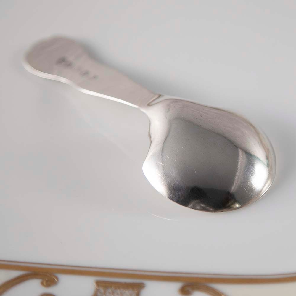 アンティーク イギリスで買い付けた ヴィクトリア時代より前 スターリングシルバー バーミンガム製 キャディースプーン ホールマーク入り