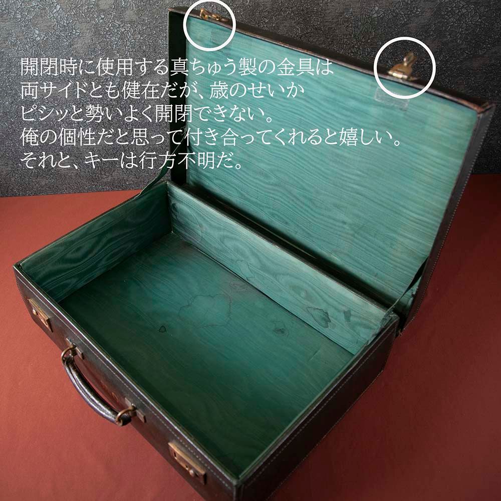 【新着商品】アンティーク イギリス紳士が愛した 英国 FINNIGANS社製  1920年～1950年代製 本革製 トランク (アタッシュケース）