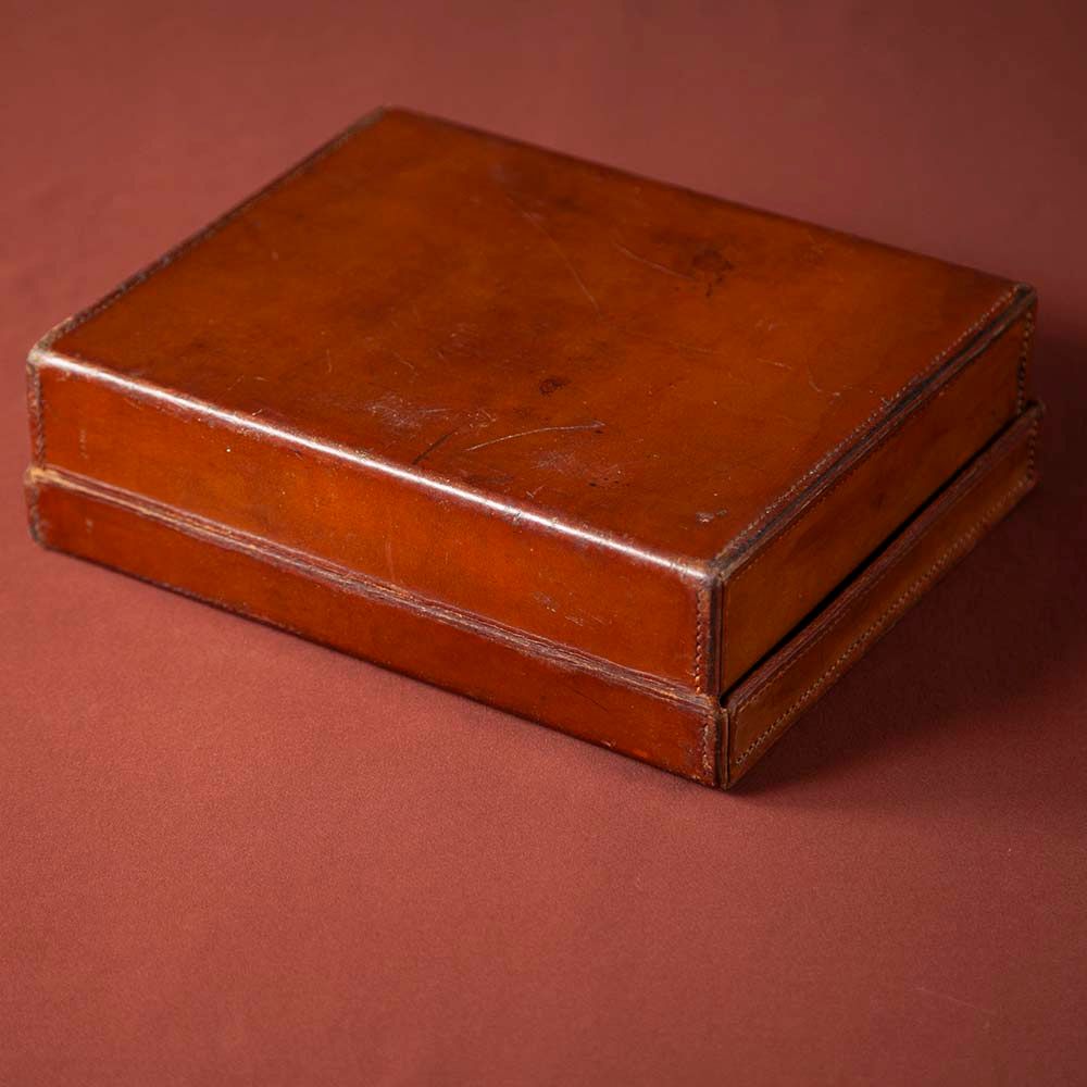 【新着商品】アンティーク イギリス紳士が愛した 1900～1920年代製 鍵付き 本革 レザー トランク（アタッシュケース）