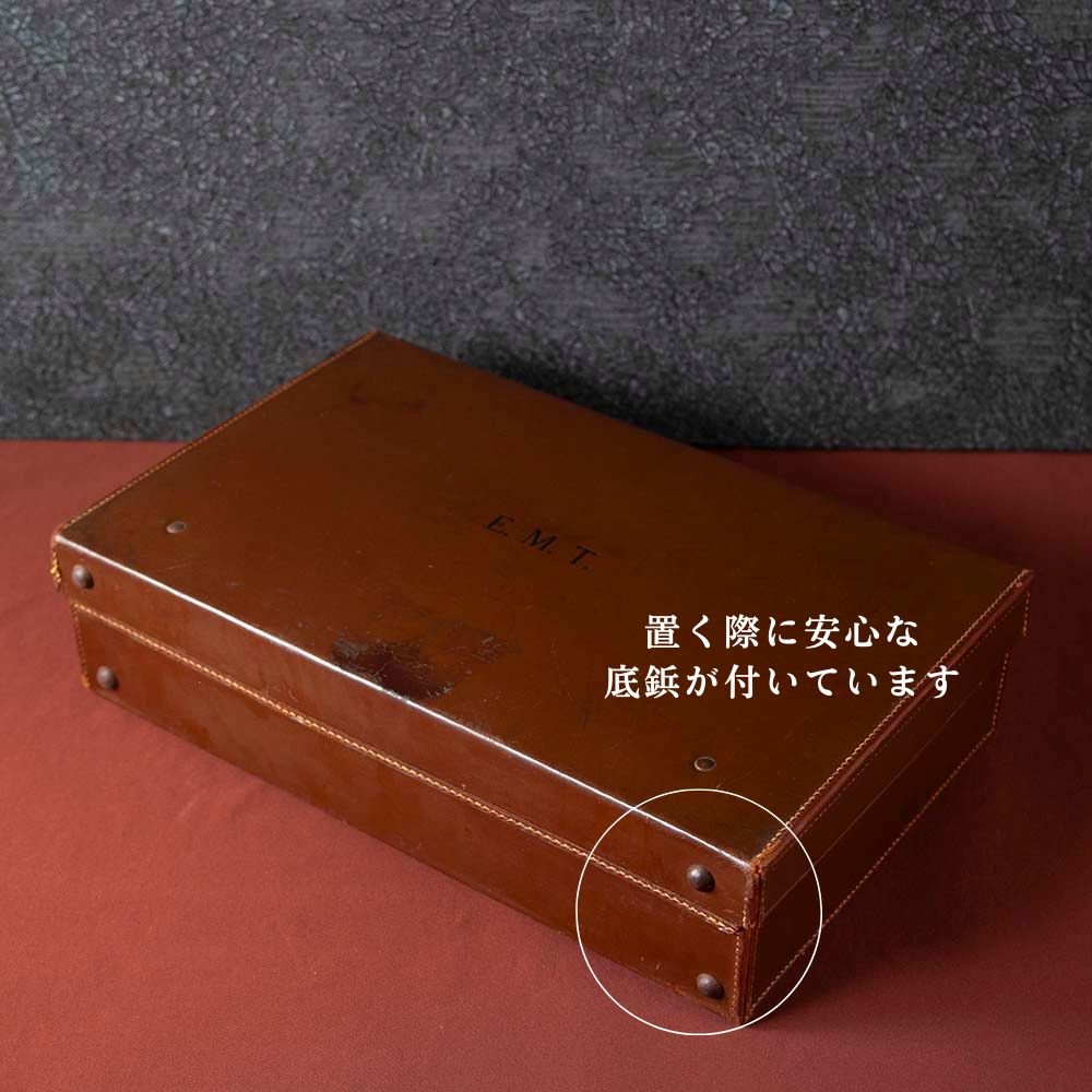 【新着商品】アンティーク イギリス紳士が愛した 1920～1930年代製 本革 レザー トランク（アタッシュケース）